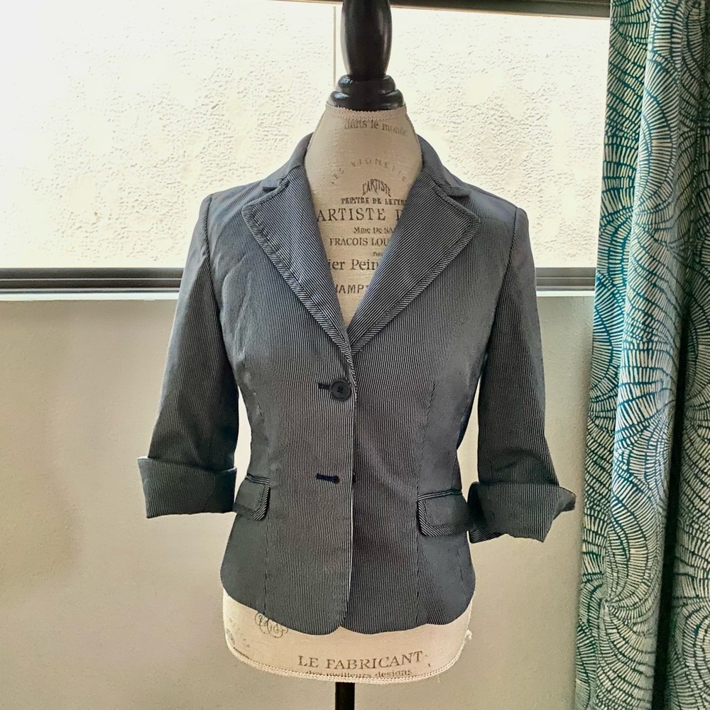 Nordstrom navy striped blazer